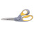 Extremedge Titanium Bent Scissors, 9" Long, 4.5" Cut Length, Gray/yellow Offset Handle