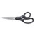 Kleenearth Basic Plastic Handle Scissors, Pointed Tip, 7" Long, 2.8" Cut Length, Black Straight Handle