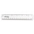 Transparent Shatter-resistant Plastic Ruler, Standard/metric, 6" Long, Clear