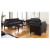 Alera Reception Lounge Furniture, 3-cushion Sofa, 77w X 31.5d X 32h, Black