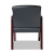 Alera Reception Lounge Wl Series Guest Chair, 24.21" X 24.8" X 32.67", Black Seat, Black Back, Mahogany Base