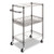 Three-tier Wire Cart With Basket, Metal, 2 Shelves, 1 Bin, 500 Lb Capacity, 28" X 16" X 39", Black Anthracite