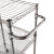 Three-tier Wire Cart With Basket, Metal, 2 Shelves, 1 Bin, 500 Lb Capacity, 28" X 16" X 39", Black Anthracite