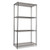 Wire Shelving Starter Kit, Four-shelf, 36w X 18d X 72h, Black Anthracite