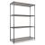 Wire Shelving Starter Kit, Four-shelf, 48w X 18d X 72h, Black Anthracite