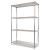 Nsf Certified Industrial Four-shelf Wire Shelving Kit, 48w X 18d X 72h, Silver