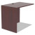 Alera Valencia Series Reversible Return/bridge Shell, 35w X 23.63d X 29.5h, Mahogany