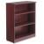 Alera Valencia Series Bookcase, Three-shelf, 31.75w X 14d X 39.38h, Mahogany