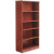 Alera Valencia Series Bookcase, Five-shelf, 31.75w X 14d X 64.75h, Medium Cherry