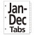 Customizable Toc Ready Index Multicolor Tab Dividers, 12-tab, Jan. To Dec., 11 X 8.5, White, Traditional Color Tabs, 1 Set