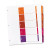 Customizable Toc Ready Index Multicolor Tab Dividers, Uncollated, 5-tab, 1 To 5, 11 X 8.5, White, 24 Sets