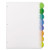Insertable Style Edge Tab Plastic Dividers, 8-tab, 11 X 8.5, Translucent, 1 Set