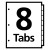 Print And Apply Index Maker Clear Label Dividers, Big Tab, 8-tab, 11 X 8.5, White, 5 Sets