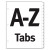 Table 'n Tabs Dividers, 26-tab, A To Z, 11 X 8.5, White, White Tabs, 1 Set