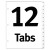 Table 'n Tabs Dividers, 12-tab, Jan. To Dec., 11 X 8.5, White, Assorted Tabs, 1 Set
