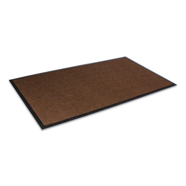 Super-soaker Wiper Mat With Gripper Bottom, Polypropylene, 36 X 120, Dark Brown