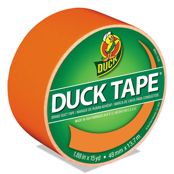 Colored Duct Tape, 3" Core, 1.88" X 15 Yds, Neon Orange