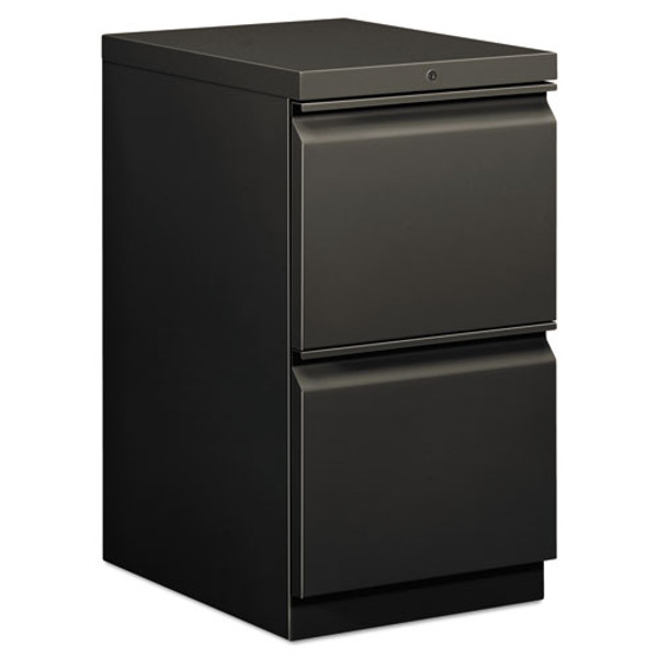 Brigade Mobile Pedestal, Left Or Right, 2 Letter-size File Drawers, Charcoal, 15" X 19.88" X 28"