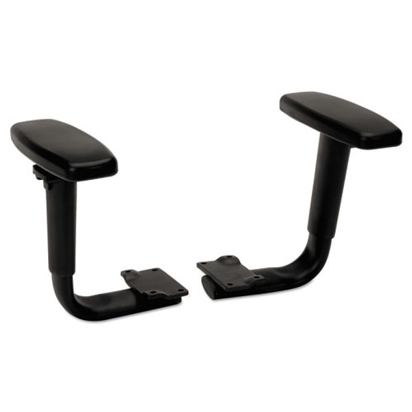 Optional Height-adjustable T-arms For Volt Series Chairs For Hon Volt Series Task Chairs, Black, 2/set