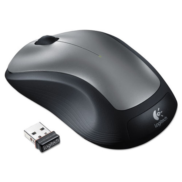 M310 Wireless Mouse, 2.4 Ghz Frequency/30 Ft Wireless Range, Left/right Hand Use, Silver/black