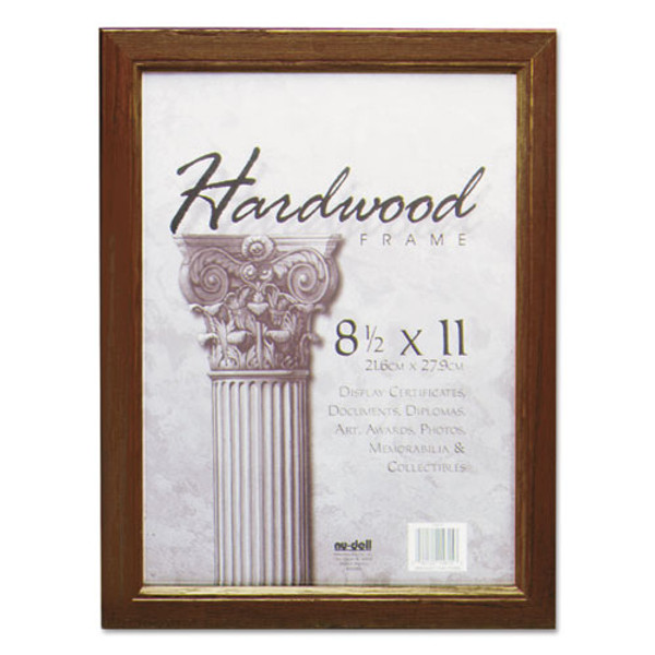 Solid Oak Hardwood Frame, 8.5 X 11, Walnut Finish