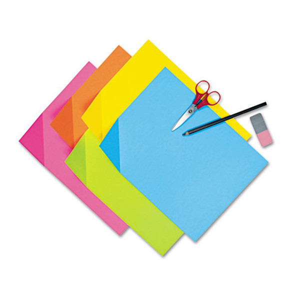 Colorwave Super Bright Tagboard, 9 X 12, Blue, Orange, Yellow, 100 Sheets/pack