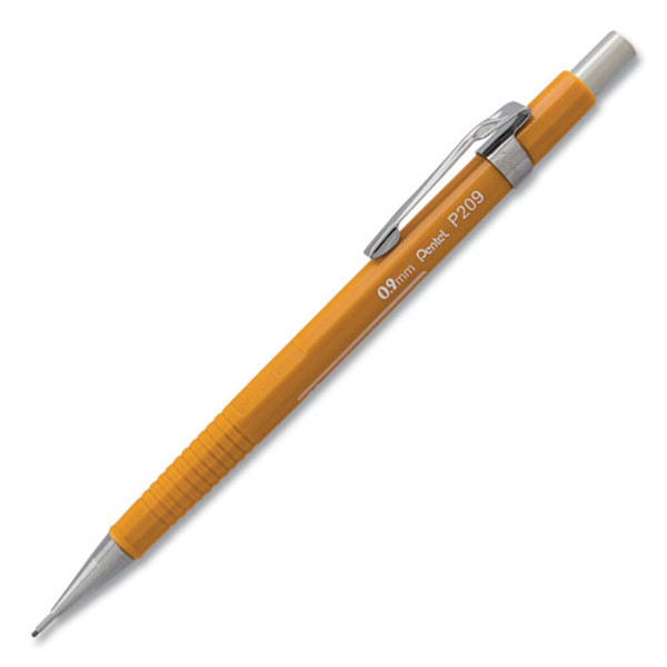 Sharp Mechanical Pencil, 0.9 Mm, Hb (#2), Black Lead, Yellow Barrel