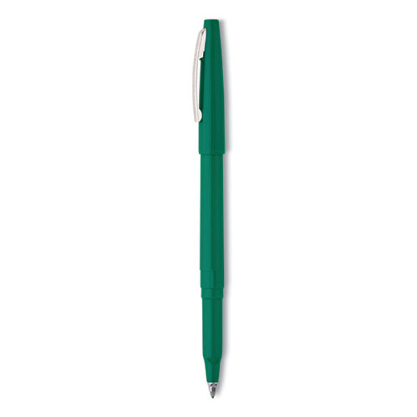 Rolling Writer Roller Ball Pen, Stick, Medium 0.8 Mm, Green Ink, Green Barrel, Dozen