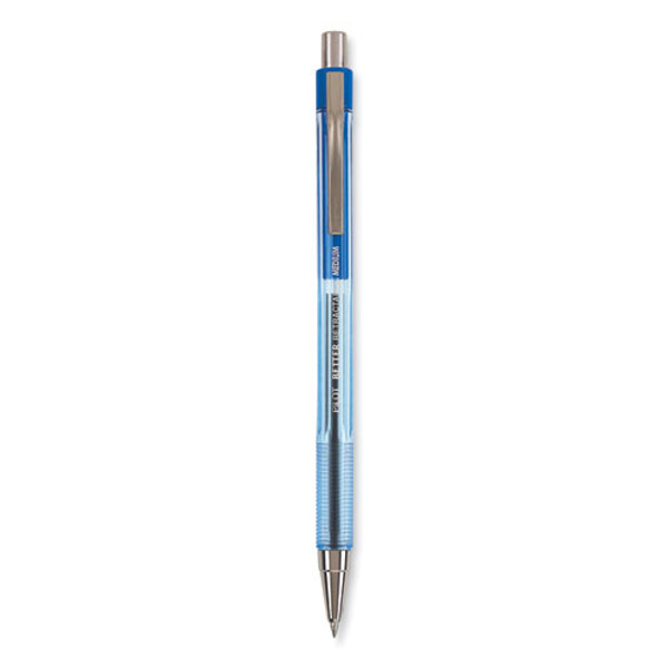 Better Ballpoint Pen, Retractable, Medium 1 Mm, Blue Ink, Translucent Blue Barrel, Dozen