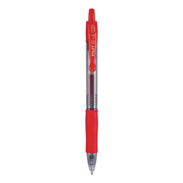 G2 Premium Gel Pen, Retractable, Bold 1 Mm, Red Ink, Smoke/red Barrel, Dozen