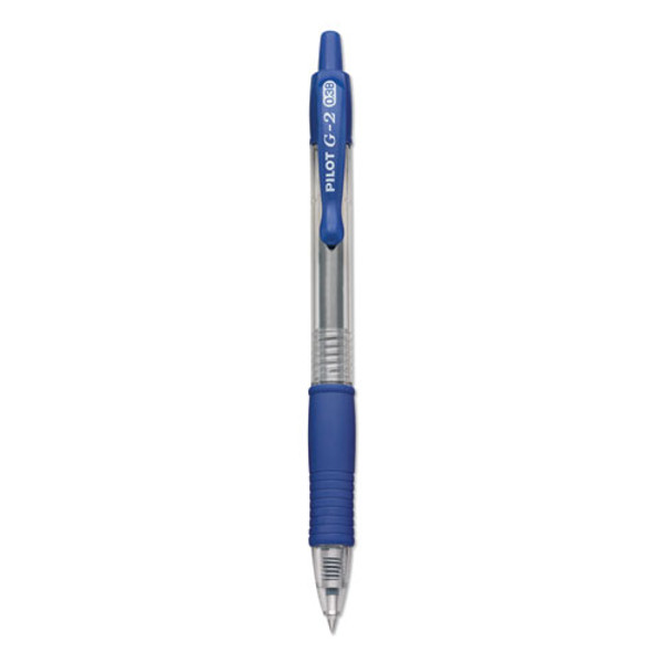 G2 Premium Gel Pen Convenience Pack, Retractable, Extra-fine 0.38 Mm, Blue Ink, Smoke/blue Barrel, Dozen