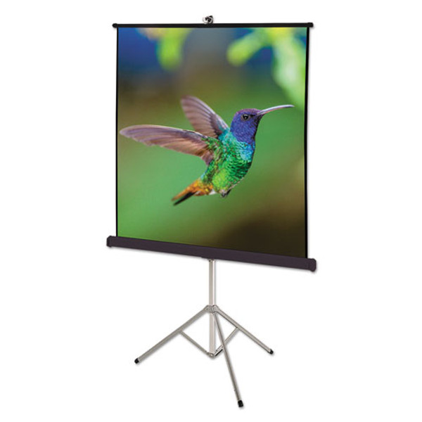 Portable Tripod Projection Screen, 70 X 70, White Matte Finish