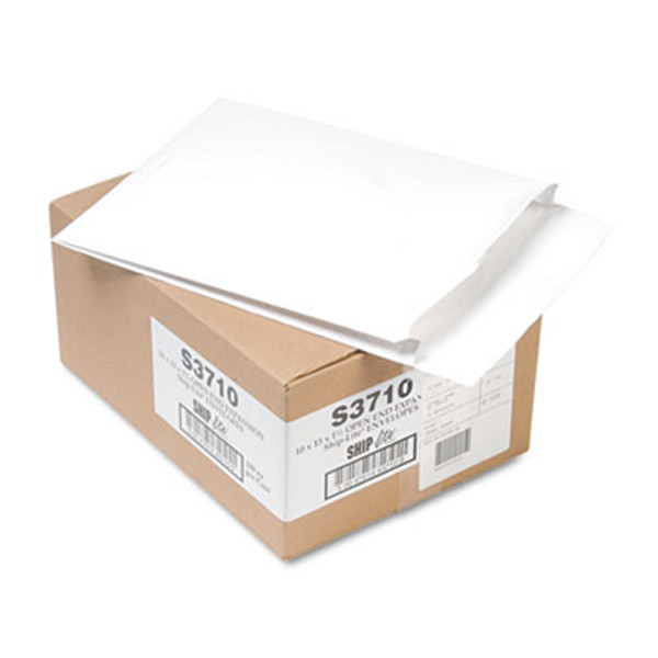 QUAS3710 Ship Lite Redi Flap Expansion Mailer, 10 x 13 x 1 1/2, White, 100/Box