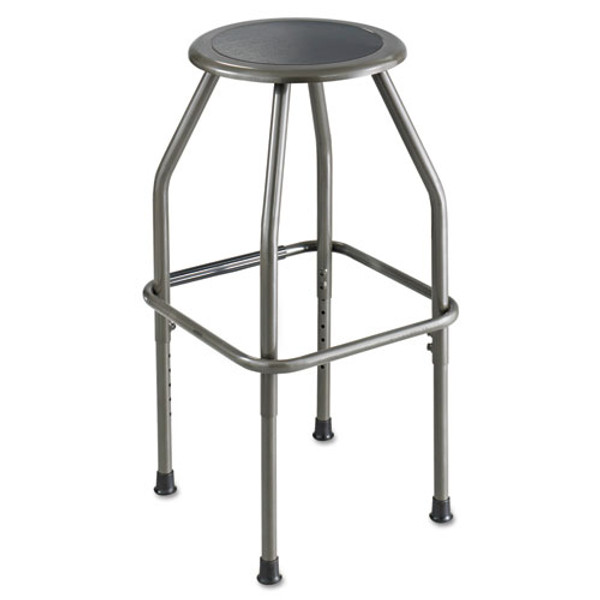 Diesel Industrial Stool With Stationary Seat, Backless, Supports Up To 250 Lb, 22" To 30" Seat Height, Pewter