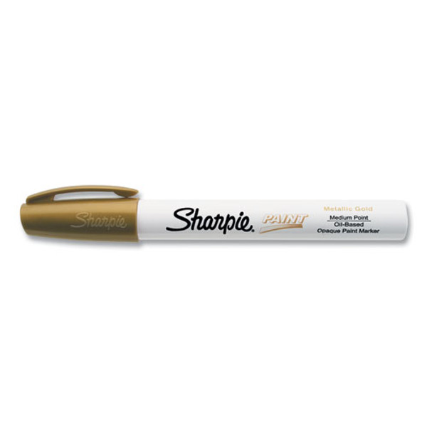 Permanent Paint Marker, Medium Bullet Tip, Gold