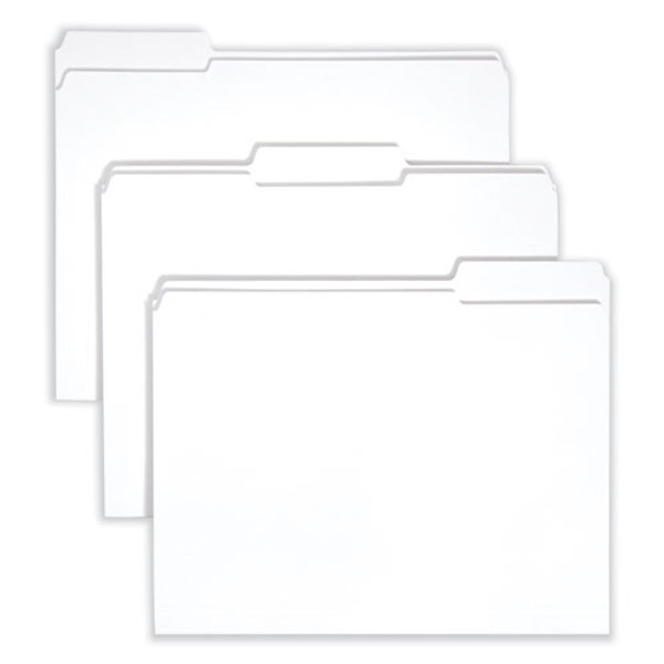 Reinforced Top Tab Colored File Folders, 1/3-cut Tabs: Assorted, Letter Size, 0.75" Expansion, White, 100/box