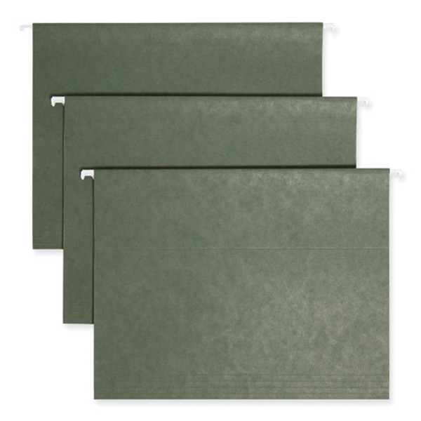 Hanging Folders, Letter Size, 1/5-cut Tabs, Standard Green, 25/box