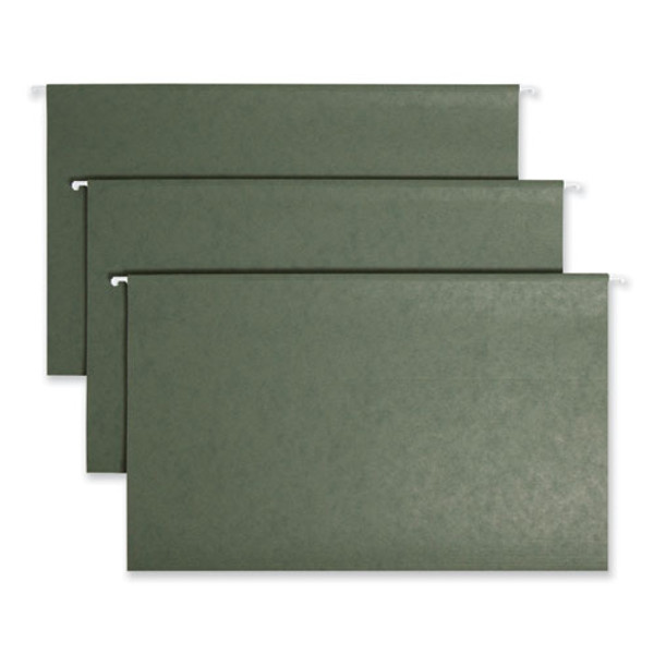 Tuff Hanging Folders With Easy Slide Tab, Legal Size, 1/3-cut Tabs, Standard Green, 20/box