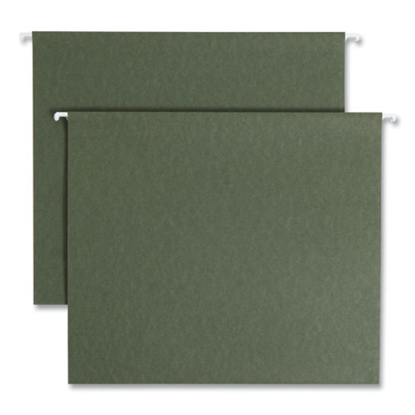 Box Bottom Hanging File Folders, 2" Capacity, Letter Size, Standard Green, 25/box