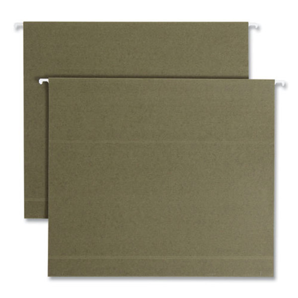 Box Bottom Hanging File Folders, 2" Capacity, Letter Size, Standard Green, 25/box - SMD65090