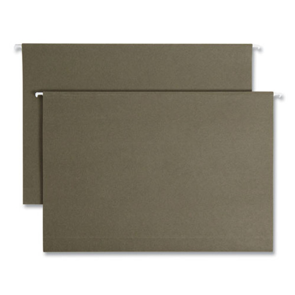 Box Bottom Hanging File Folders, 2" Capacity, Legal Size, Standard Green, 25/box - SMD65095