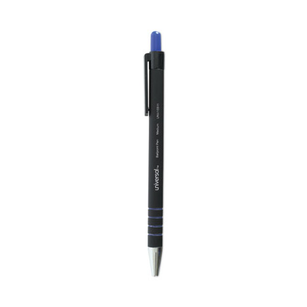 Ballpoint Pen, Retractable, Medium 1 Mm, Blue Ink, Blue Barrel, Dozen