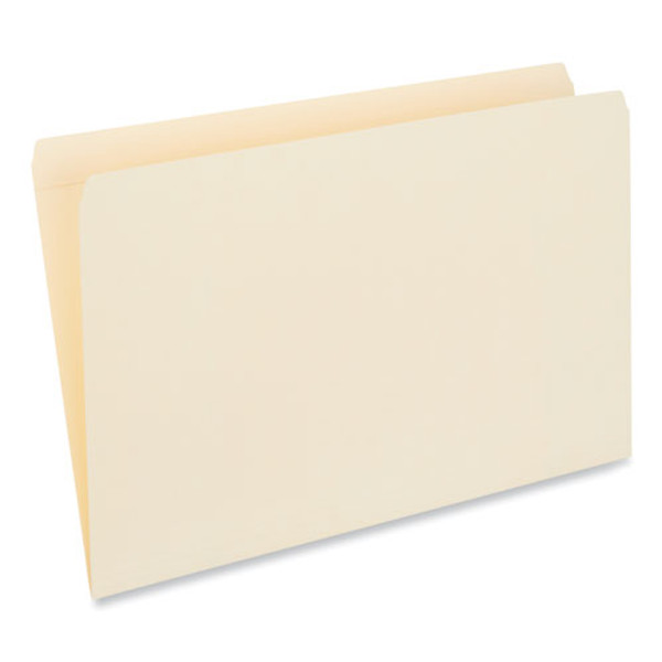 Double-ply Top Tab Manila File Folders, Straight Tabs, Legal Size, 0.75" Expansion, Manila, 100/box