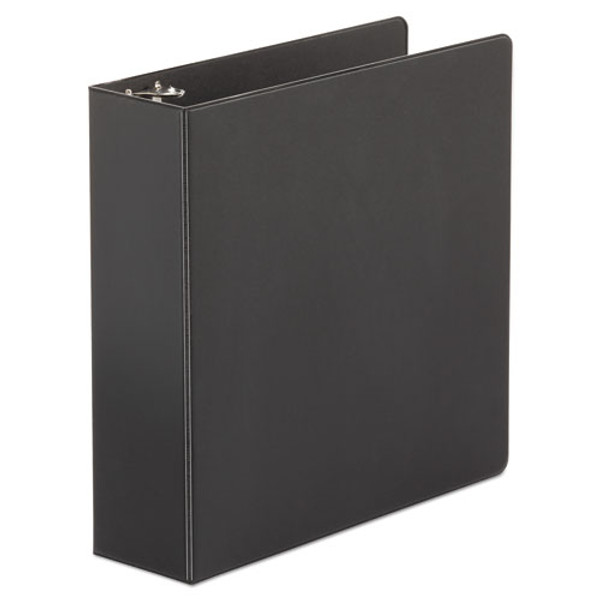 Economy Non-view Round Ring Binder, 3 Rings, 3" Capacity, 11 X 8.5, Black