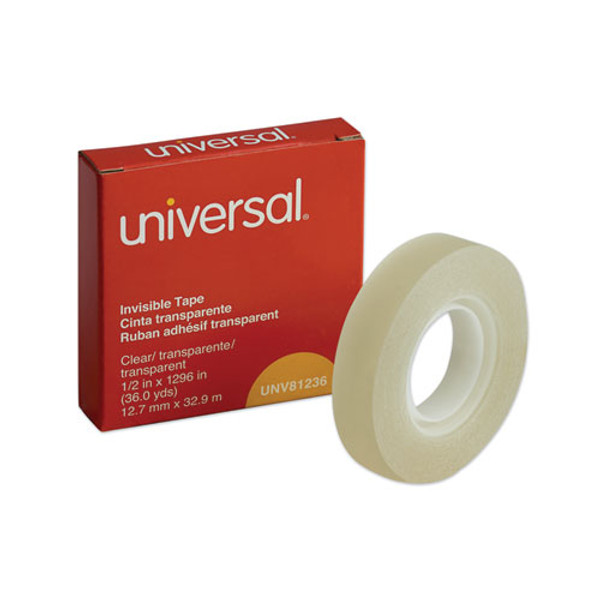 Invisible Tape, 1" Core, 0.5" X 36 Yds, Clear