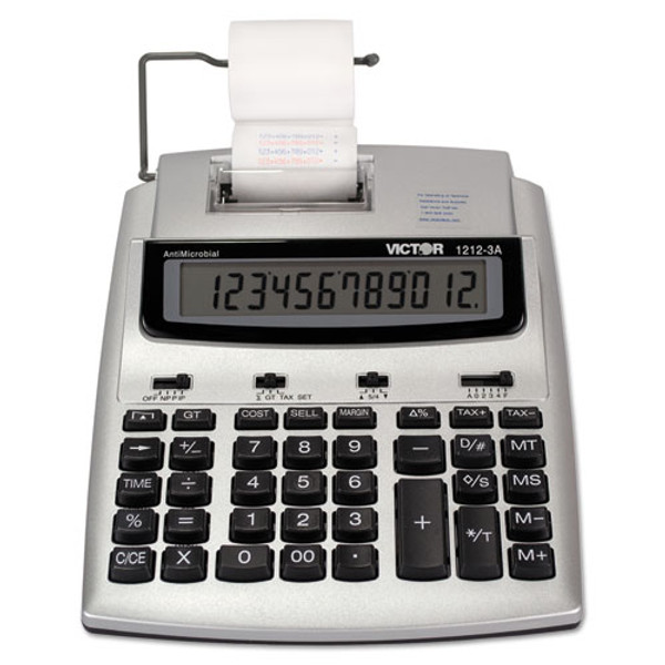 1212-3a Antimicrobial Printing Calculator, Black/red Print, 2.7 Lines/sec