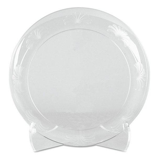 Designerware Plates, Plastic, 6" Dia, Clear, 18/pack, 10 Packs/carton