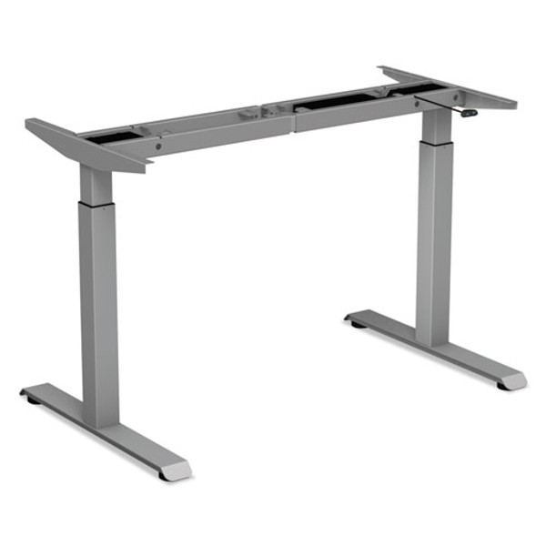 Adaptivergo Sit-stand Two-stage Electric Height-adjustable Table Base, 48.06" X 24.35" X 27.5" To 47.2", Gray