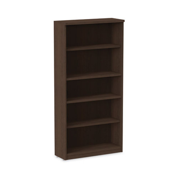 Alera Valencia Series Bookcase, Five-shelf, 31.75w X 14d X 64.75h, Espresso