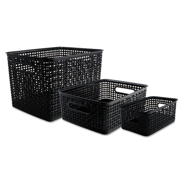 Weave Bins, 13.63 X 10.75 X 9, Black, 3/pack